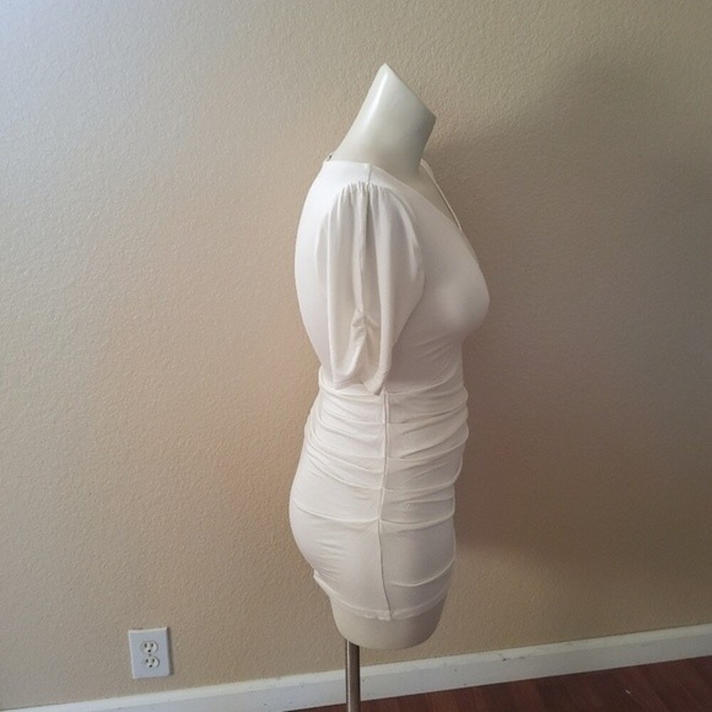 Soft Surroundings Ruched Knit Top M White - Picture 3 of 6